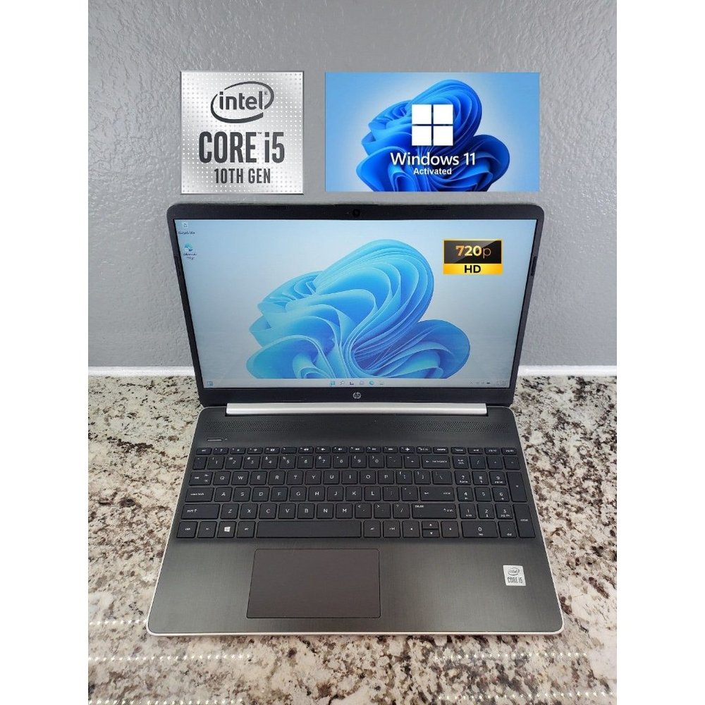 HP 15.6" Laptop i5-1035G1 10TH GEN!! 8GB DDR4 256GB NMVe Win 11 Camera